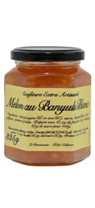 Pot de confiture artisanale de melon au Banyuls blanc